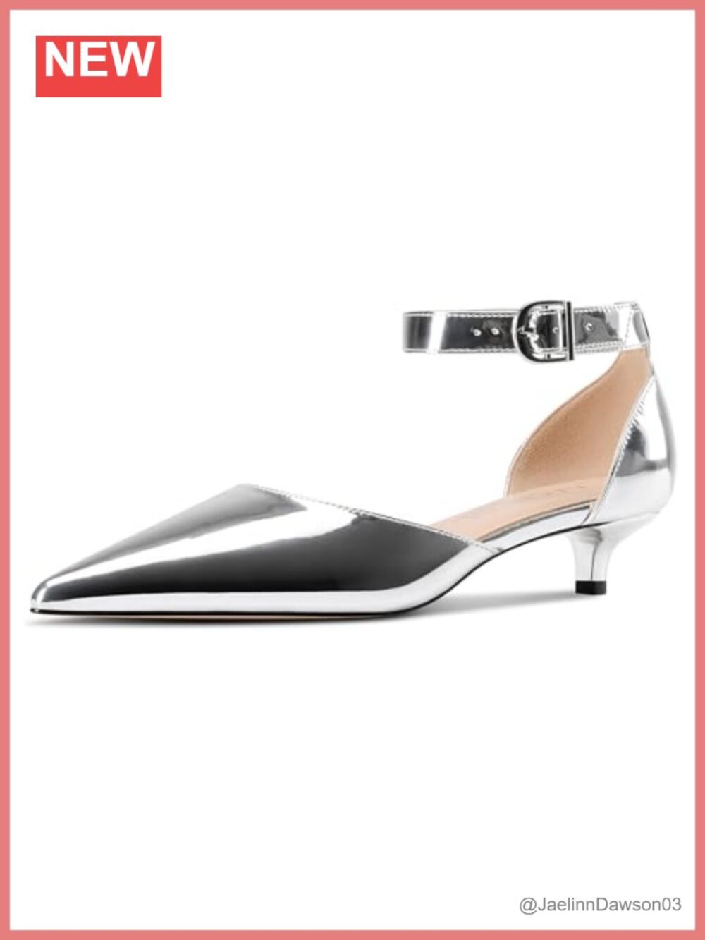 Women's Kitten Heel Ankle Strap Pumps Pointed Toe Dress Shoes Party